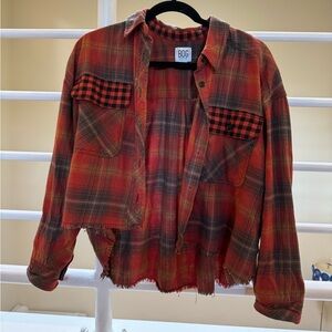 BDG cropped flannel